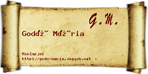Godó Mária névjegykártya