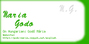maria godo business card