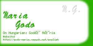 maria godo business card